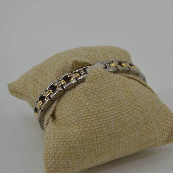 Vtg Anne Klein II Wristwatch Career White Bezel Two Tone OS - Picture 11 of 12